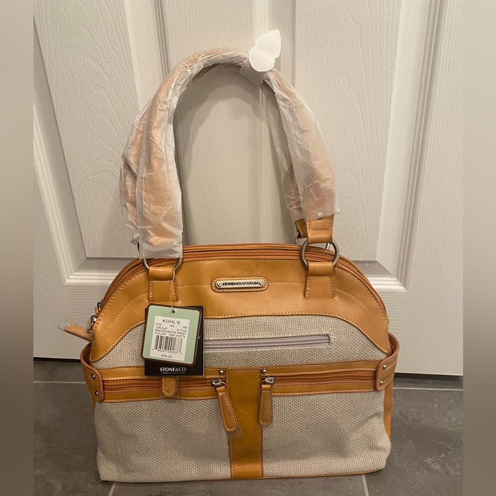 Vintage Leather bag - Spring Summer style - “Belmar” large dome satchel